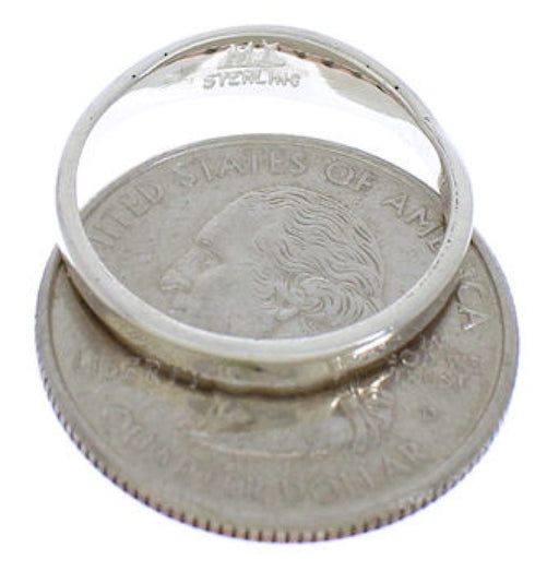 Authentic Sterling Silver Turquoise Ring Size 6-1/2 ZX36600